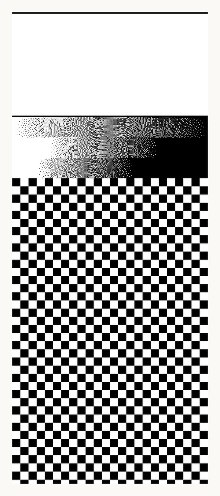 A calibration page: ruler, darkness strips and speed test block.